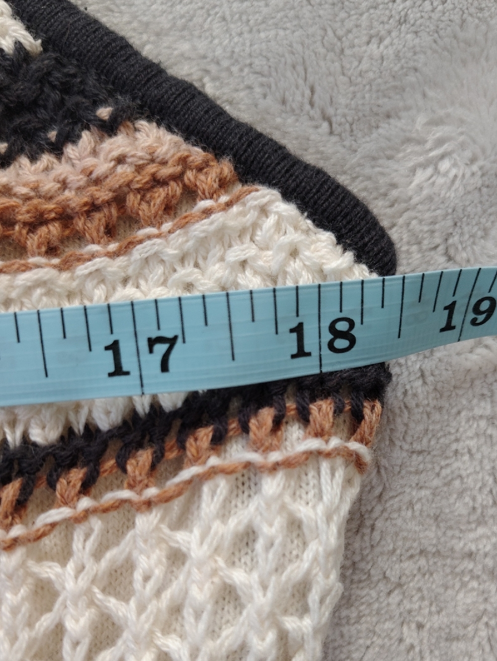 American Eagle White and Brown Striped Crocheted Knit Sundress Size Large New - Picture 11 of 12